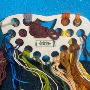 Needlepointer Yarn Kaddy with Multicolor Threads. Tucson, Arizona, USA